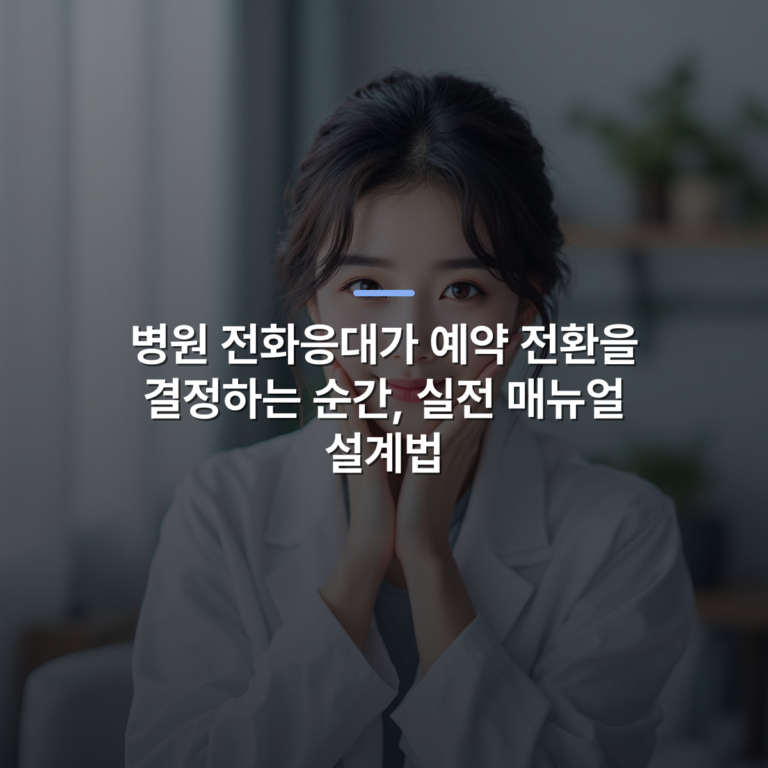 병원 전화응대가 예약 전환을 결정하는 순간, 실전 매뉴얼 설계법