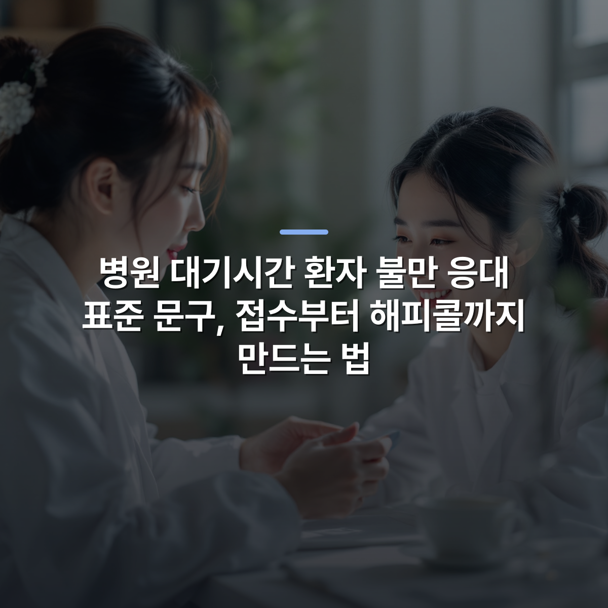 병원 대기시간 환자 불만 응대 표준 문구, 접수부터 해피콜까지 만드는 법