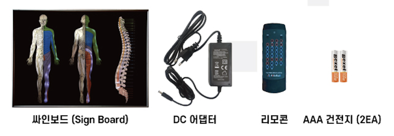 페인싸인보드(LED 척추신경계통도) 구성품 이미지