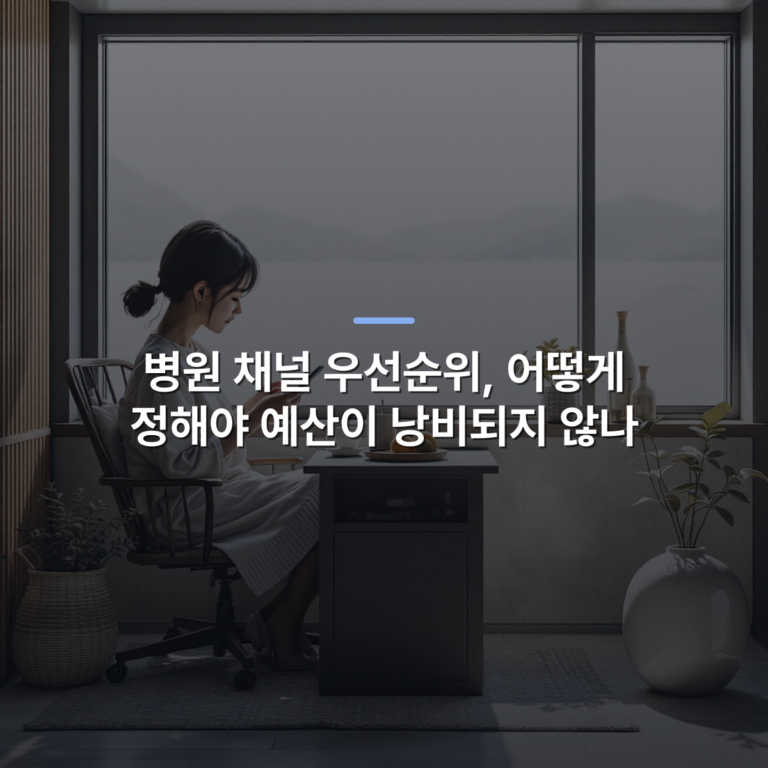 병원 채널 우선순위, 어떻게 정해야 예산이 낭비되지 않나