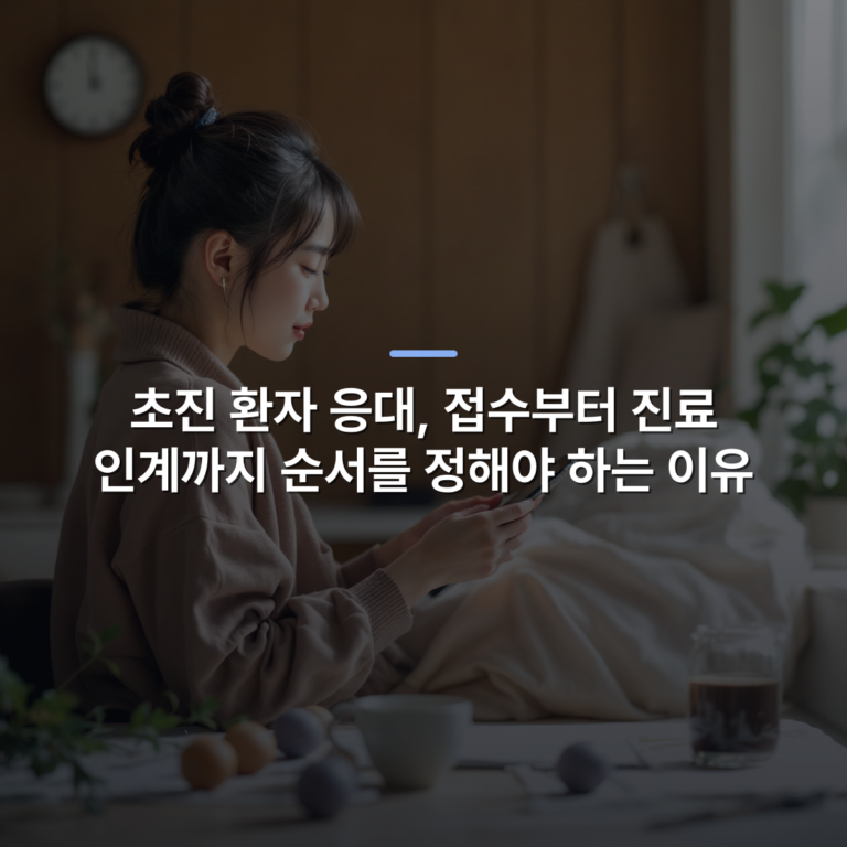 초진 환자 응대, 접수부터 진료 인계까지 순서를 정해야 하는 이유